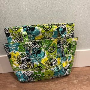*Vera Bradley Limes Up Green and Yellow medium cotton tote bag retired